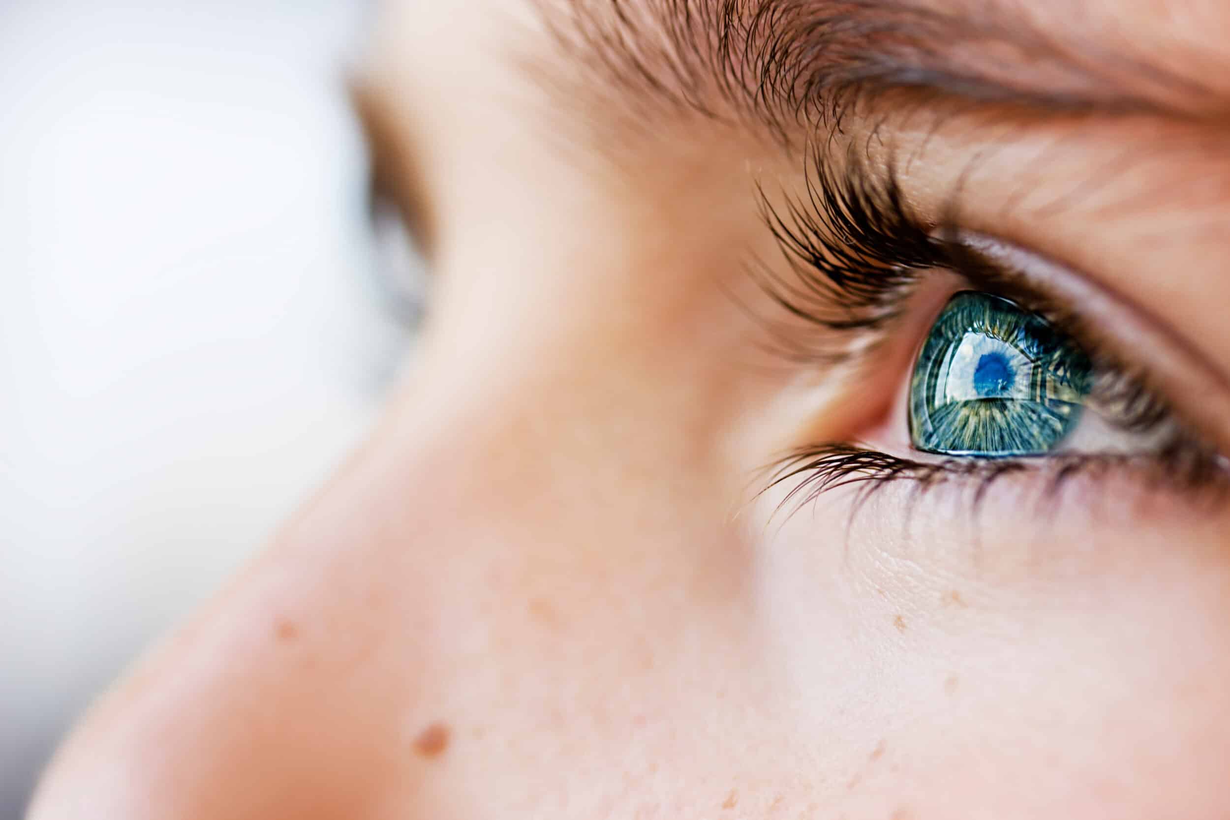 insightful look blue eyes boy