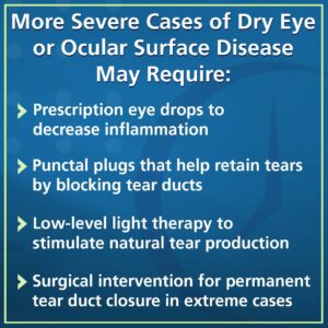 severe cases of dry eyes