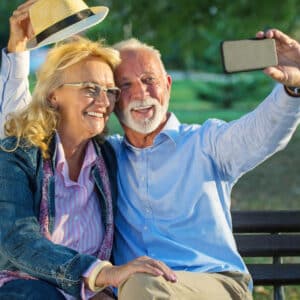 couple taking selfie