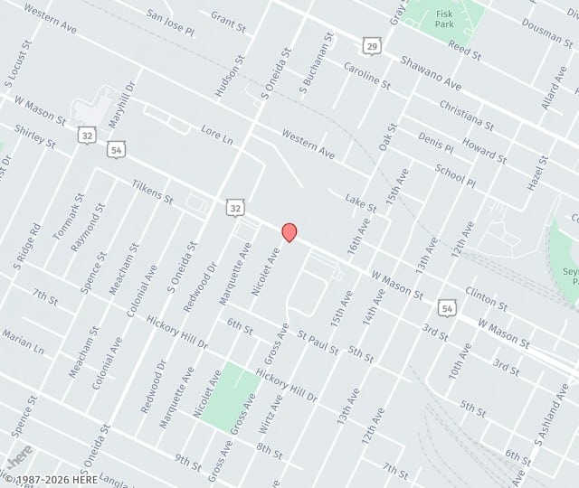 Location Map: 1077 West Mason Street Green Bay, Wisconsin 54303