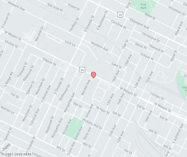 Location Map: 1077 West Mason Street Green Bay, WI 54303